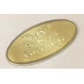 Gold Merry Christmas 3" Diameter Oval Seal
